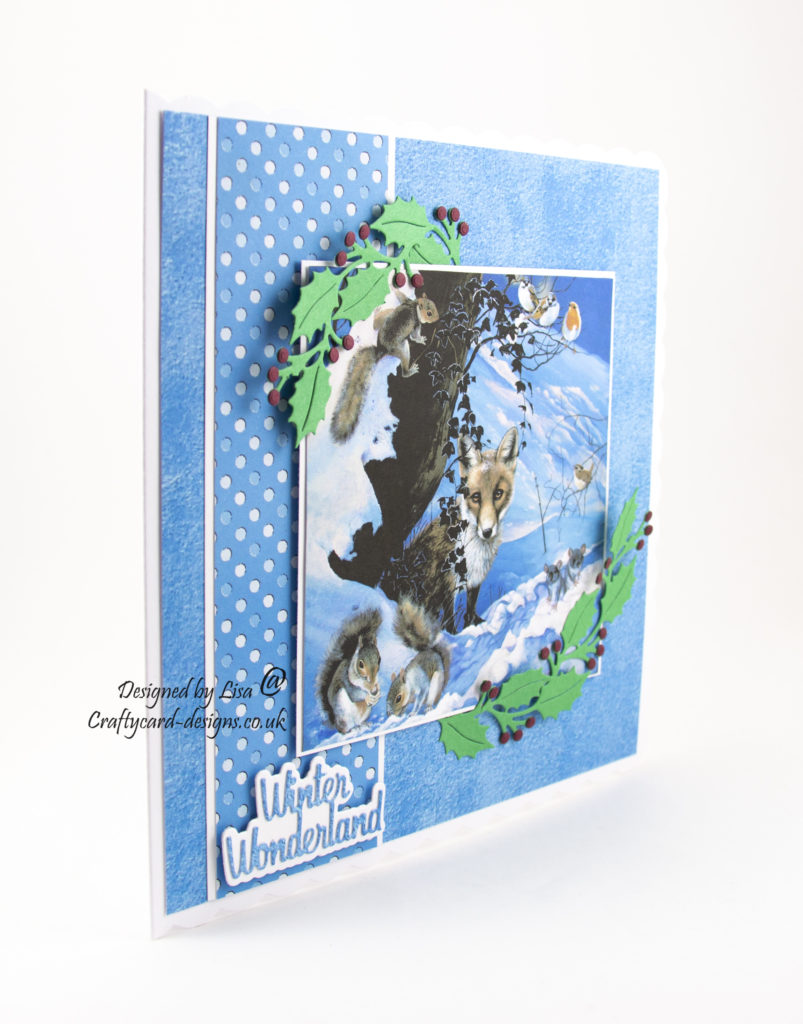 Today’s handmade card has been created using Pollyanna Pickering 'A Winters Tale' dvd-rom by Creative Crafting World.