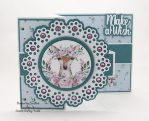 Today’s handmade card has been created using the new paper collection from Creative Crafting World called ‘The Magical Forest’.