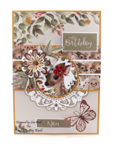 This handmade card has been created using a new paper collection called ‘Happy Days’. This paper collection from The Paper Boutique range from Creative Crafting World.