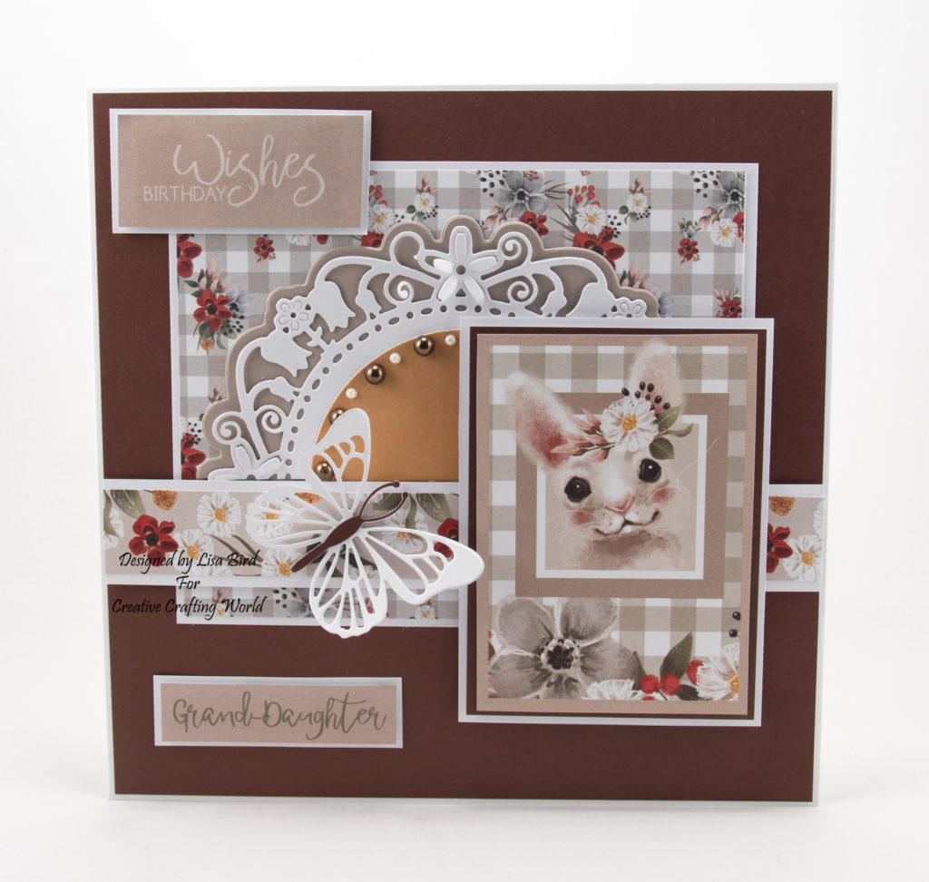 This handmade card has been created using a new paper collection called ‘Happy Days’. The paper collection from The Paper Boutique range from Creative Crafting World.
