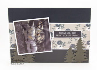 This handmade card has been created using World Wildlife Volume III paper collection from Creative Crafting World. With art work by Pollyanna Pickering.