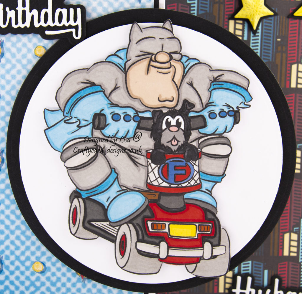 A close up of the coloured Fatman and Bobbin  image
