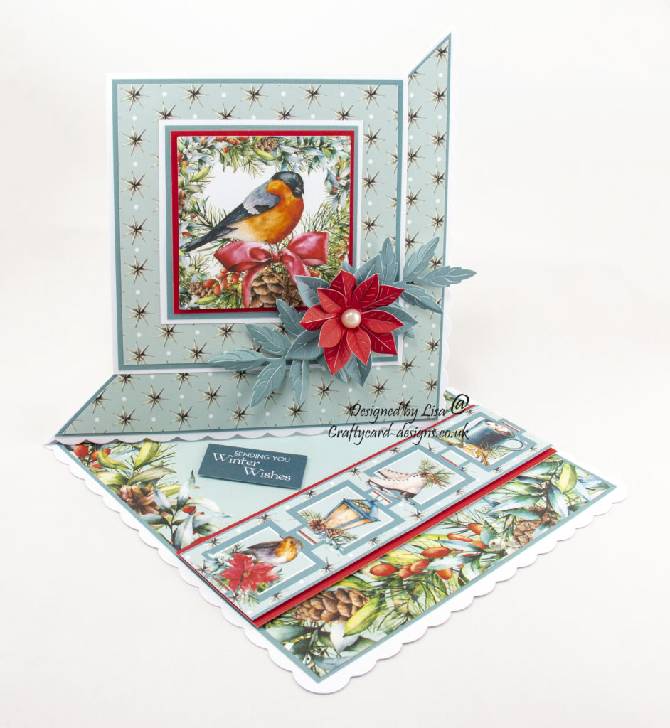  Handmade card using A Traditional Christmas with poinsettia flower