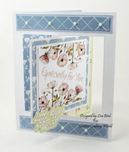 Swing card open view using Where Wild Roses Grow paper collection