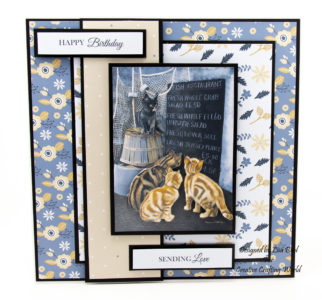 handmade card has been created using a dvd-rom called Majestic Cats from Creative Crafting World