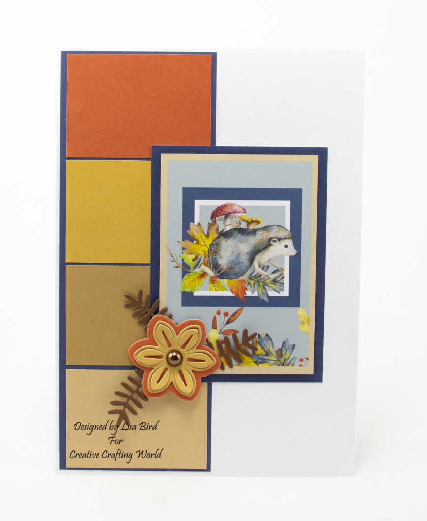 handmade card has been created using a paper collection and die collection called A Whisper Of Autumn.