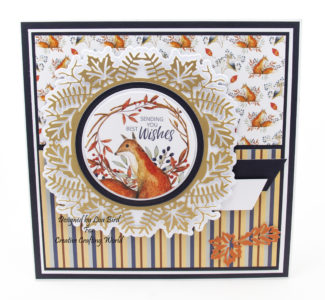 Handmade card created using a paper collection and die collection called A Whisper Of Autumn. This collection is from The Paper Boutique range from Creative Crafting World