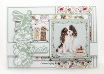 Handmade card using It's A Dogs Life paper collection