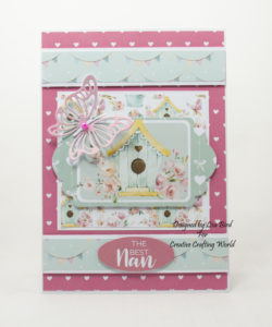 handmade card has been created using a paper collection called Springtime Pals