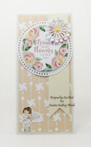 This handmade card has been created using a paper collection called Springtime Pals from The Paper Tree range at Creative Crafting World.