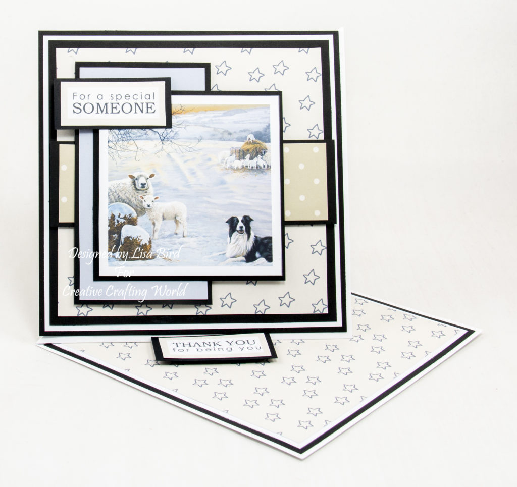handmade card has been created using a cd-rom called Winter Day's 