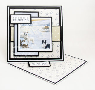 handmade card has been created using a cd-rom called Winter Day's