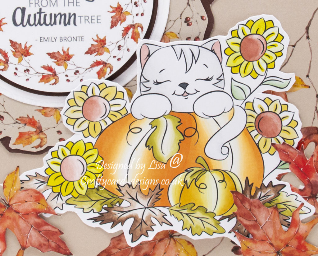 Handmade card using a digi image from Digi Doodles Studios called Callie's Pumpkin Patch