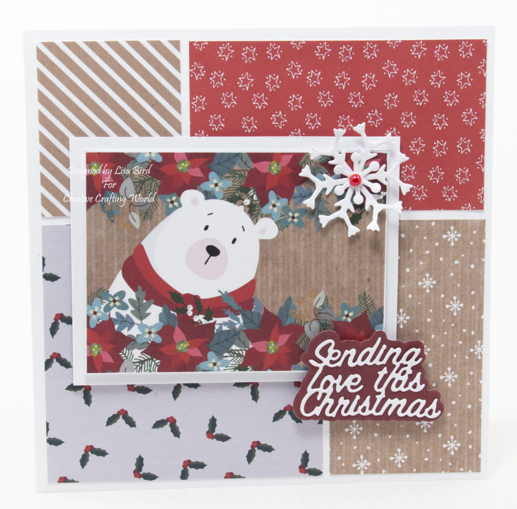 handmade card has been created from one of the collections from The Paper Pantry Usb IV called A Christmas Tale