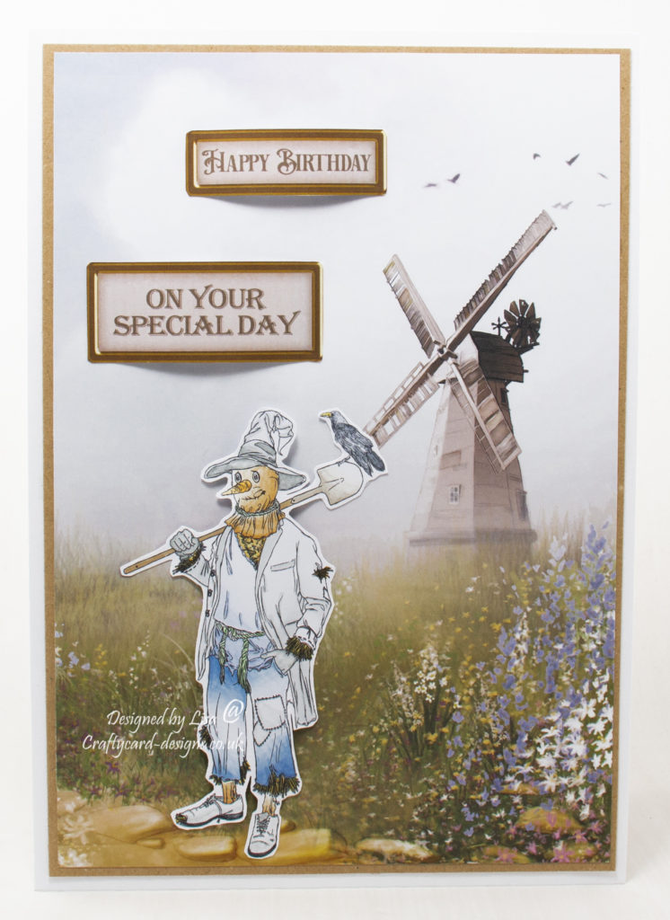 Handmade card using a digi image from The Amazing World Of Oz usb