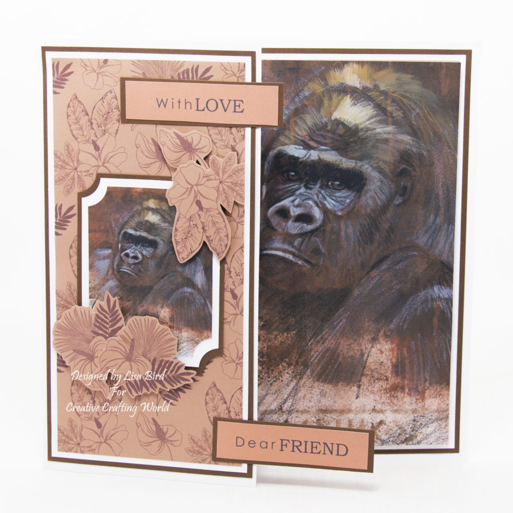  handmade card has been created using a new cd-rom called World Wildlife Studies from Creative Crafting World. 