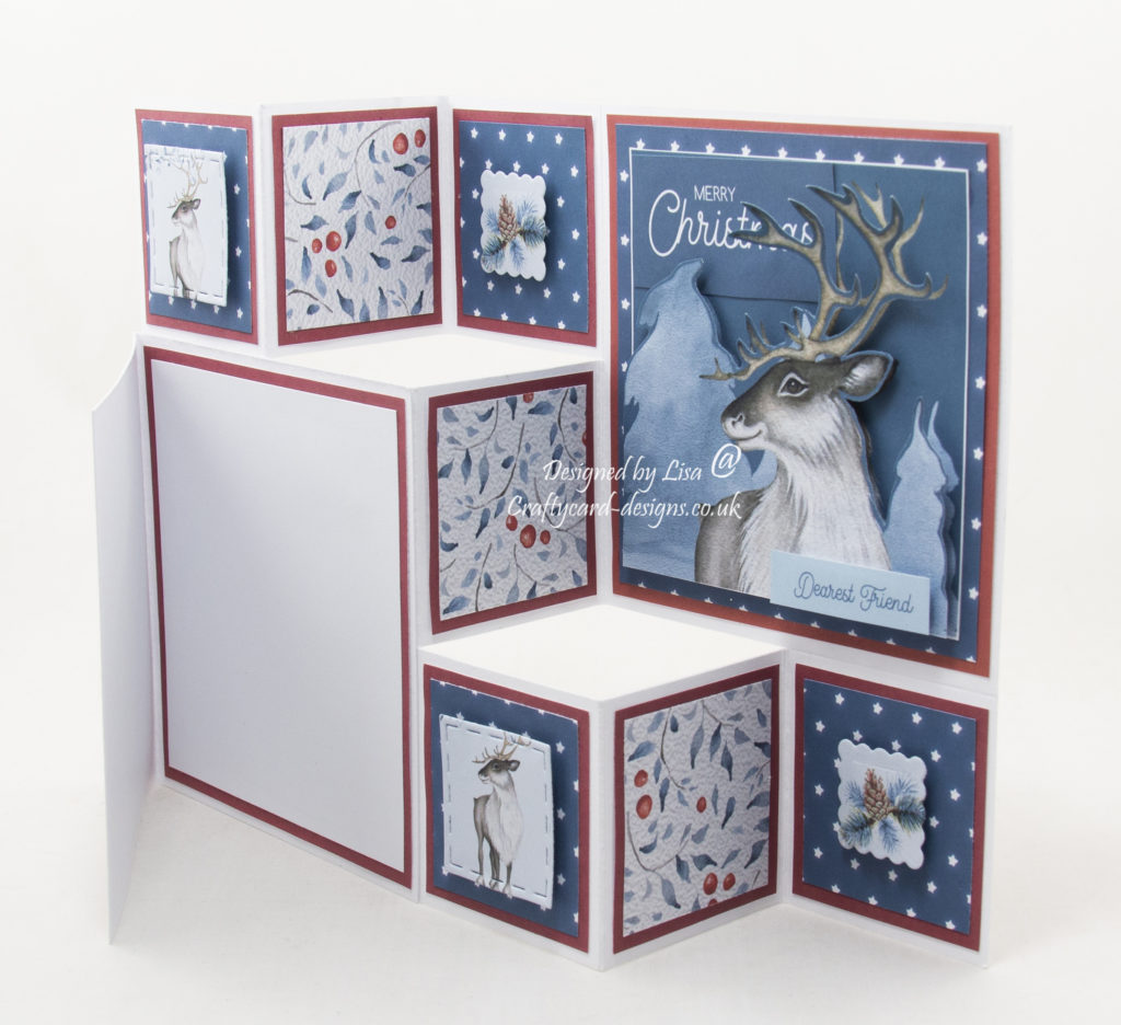 Handmade card using Christmas Magic paper collection