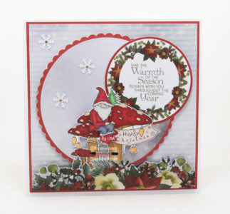 Handmade card using a digital image from SheepSki designs called Gnome For Christmas