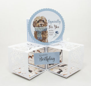 Handmade card using a paper collection from Creative Crafting World called It's A Dog's Life