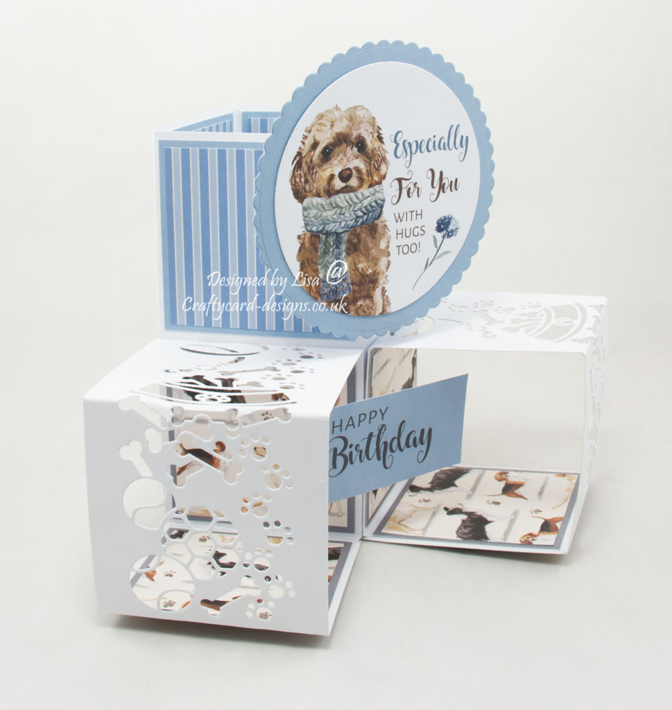 Handmade card using a paper collection from Creative Crafting World called It's A Dog's Life