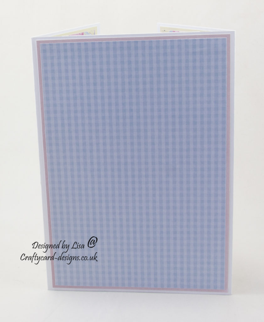 Today’s handmade card is a gate fold shutter card using A Summer Garden paper collection from Creative Crafting World.