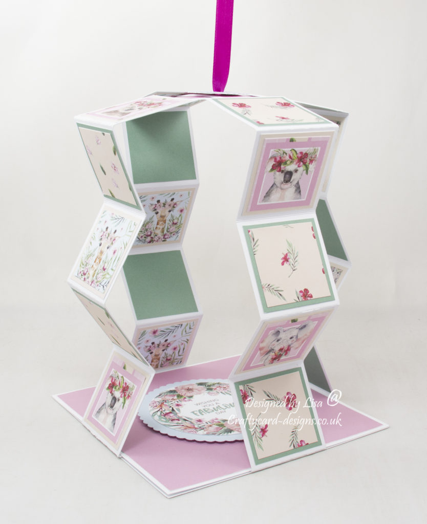handmade card tutorial is a lantern card using the Wild & Wonderful paper collection