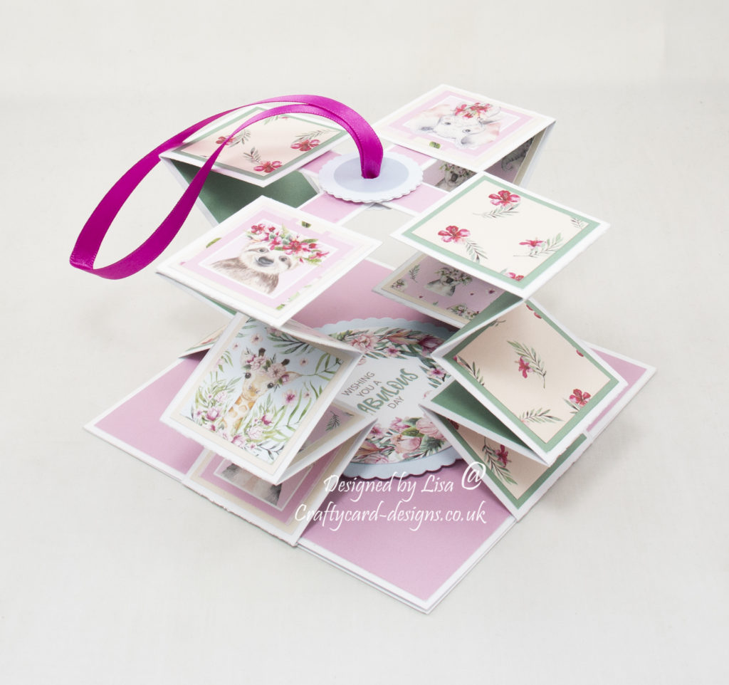 handmade card tutorial is a lantern card using the Wild & Wonderful paper collection