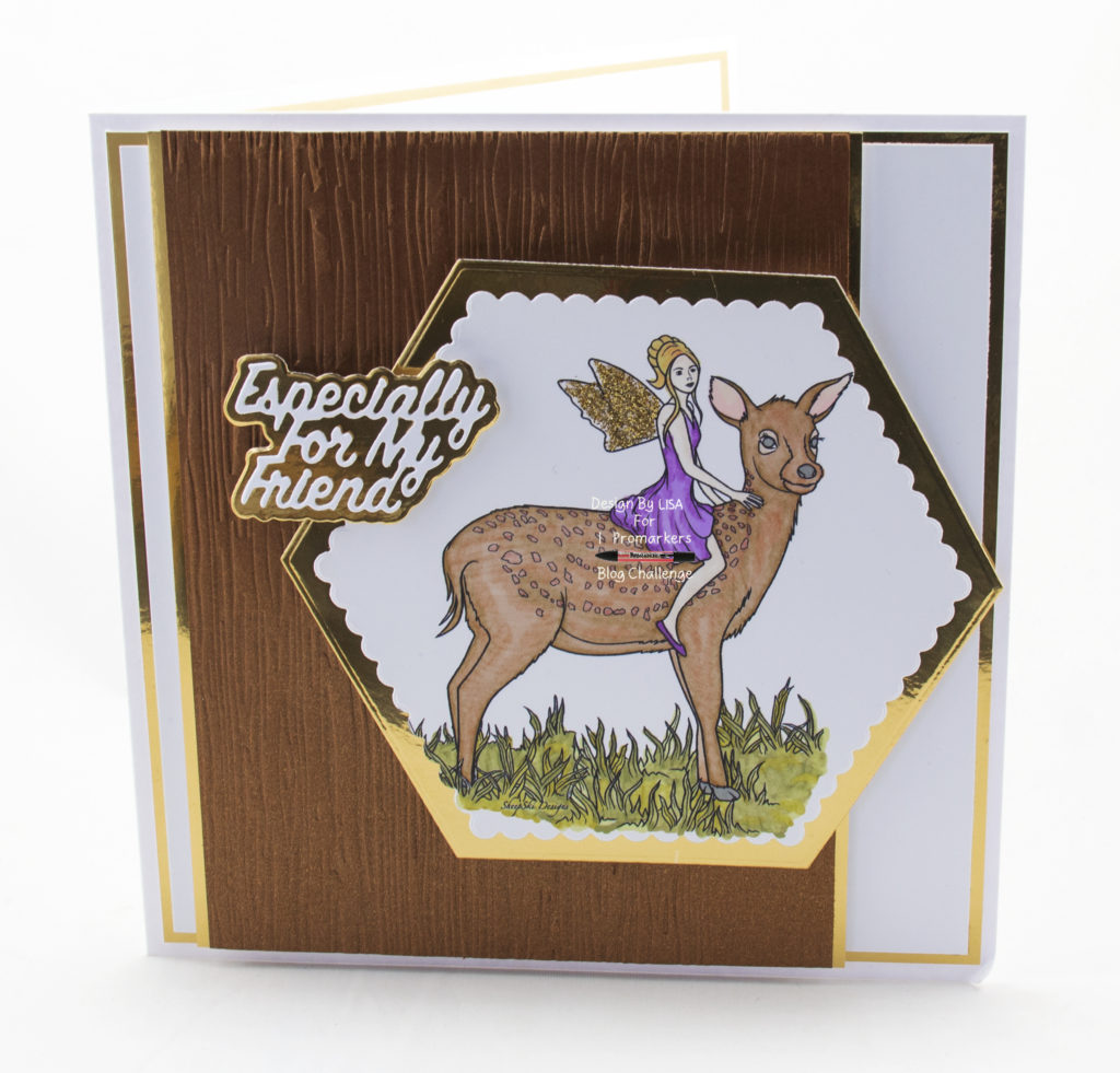 Handmade card using a digital image from SheepSki designs called Carina