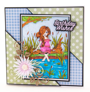 Handmade card using a digital image from Colour Of Love called Sitting Lakeside.