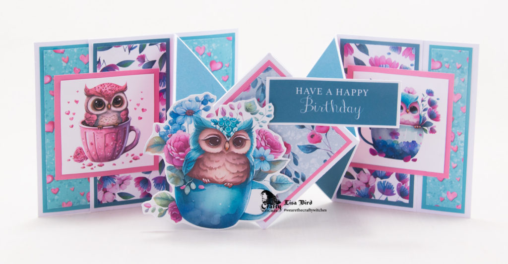 Handmade card using Such A Hoot collection from The Crafty Witches
