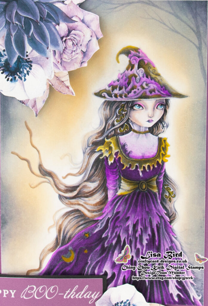 Handmade card using a digital image from Ching-Chou Kuik called Wicked In Mist