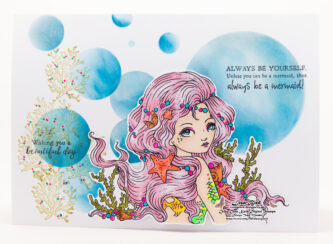 Handmade card using a digital image from Ching-Chou Kuik called Embrace The Ocean