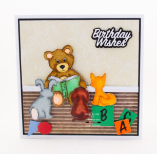 Handmade card using a digital image from Sheepski Designs
