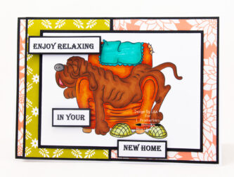 Handmade card using a digi image from Dr. Digi's House Of Stamps