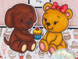 Handmade card using a digital image from Last Minute Manda