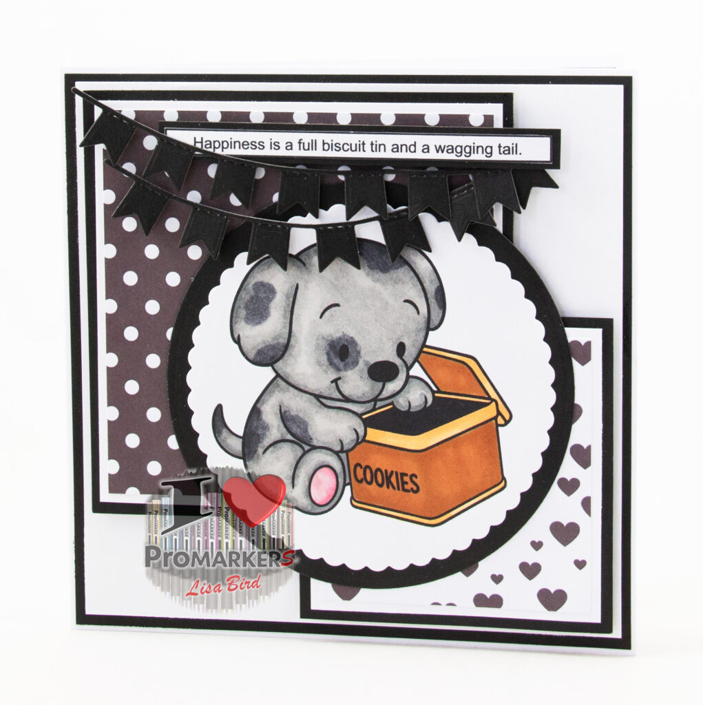Handmade card using a digital image from Last Minute Manda