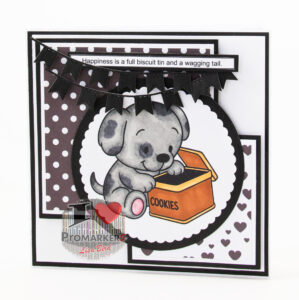 Handmade card using a digital image from Last Minute Manda