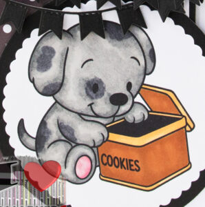 Handmade card using a digital image from Last Minute Manda