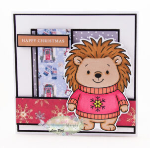 Handmade card using a digital image from Last Minute Manda