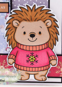 Handmade card using a digital image from Last Minute Manda